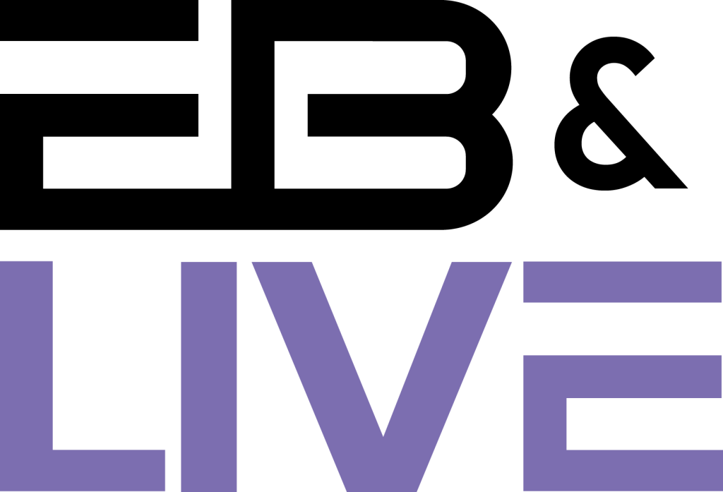 Logo EB & LIVE, uitgever van Entertainment Business